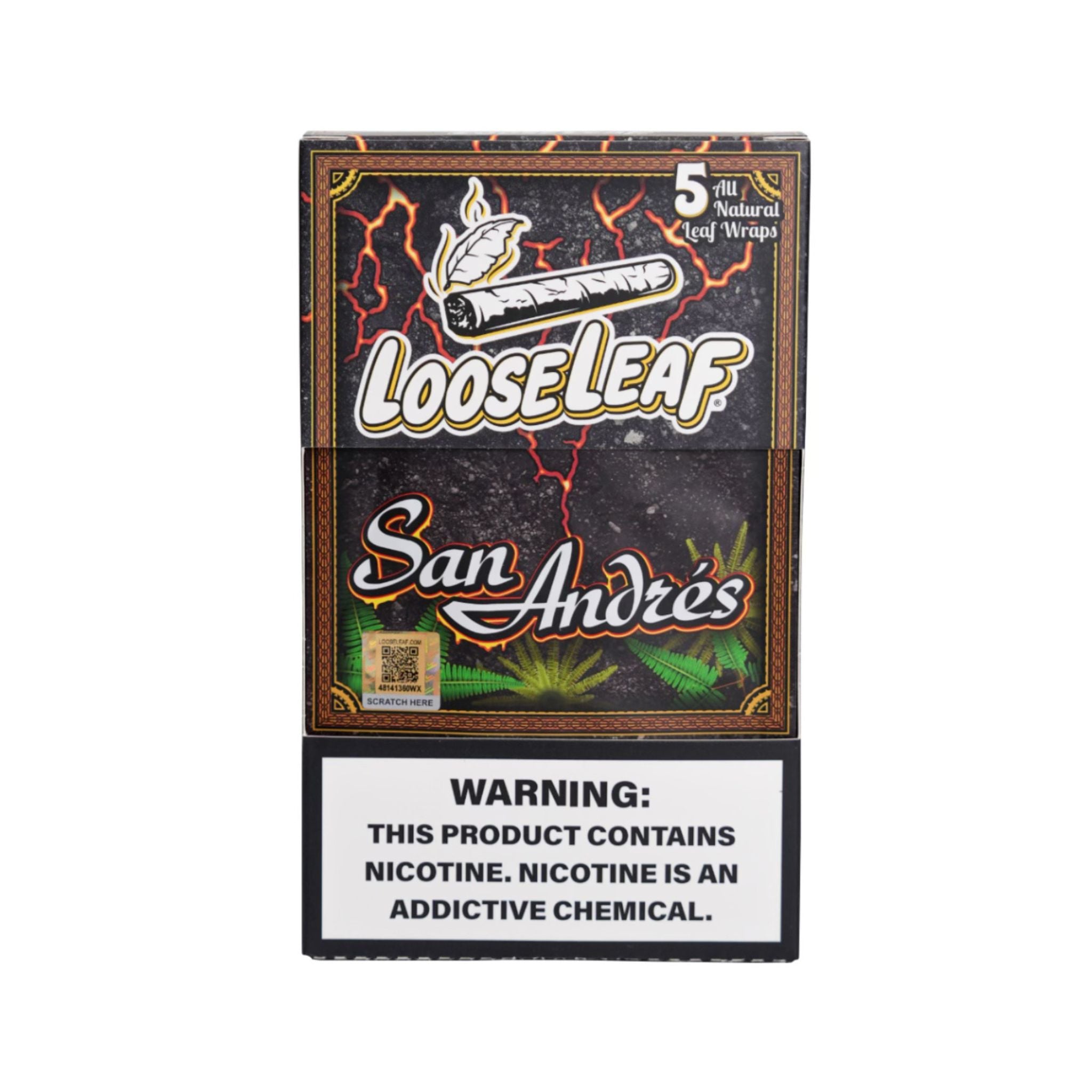 LooseLeaf San Andrés premium tobacco wraps, handpicked for smooth, slow-burning luxury. Natural whole-leaf wraps for an effortless, flavorful roll.