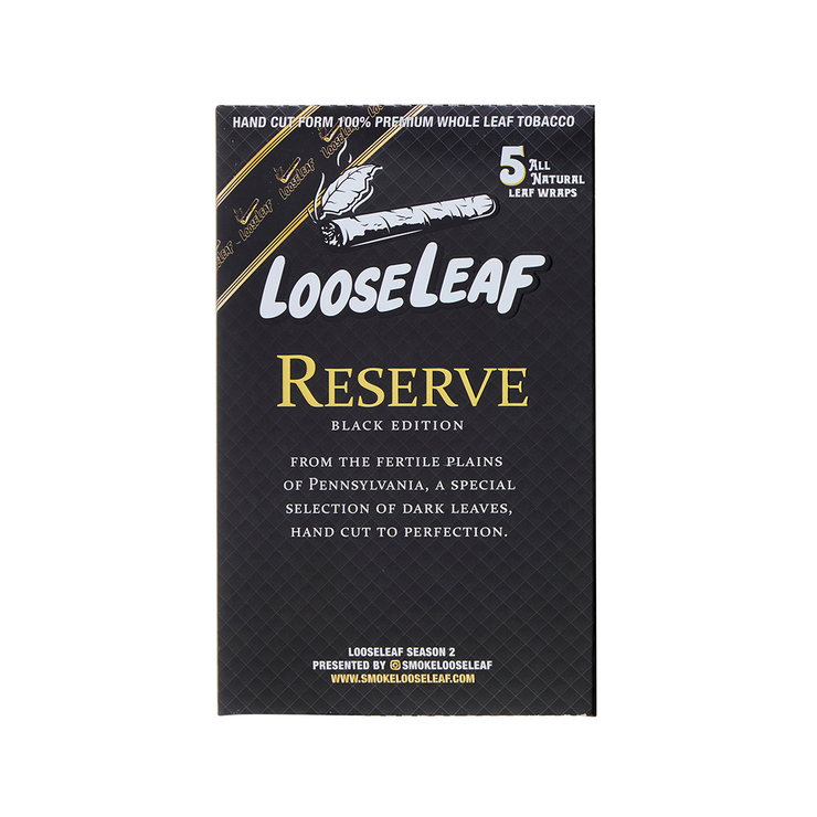 Reserve Black Edition LooseLeaf 5-Pack Wraps (40 Count)