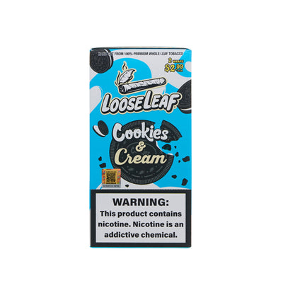 LooseLeaf Cookies & Cream premium rolling wraps. A legendary collab with Cookies, delivering slow-burning, smooth pulls with a rich, creamy aroma.