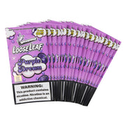 LooseLeaf Purple Dream Dreamline Collection box, featuring 40-count premium rolling wraps. Crafted for luxury smoking experiences.