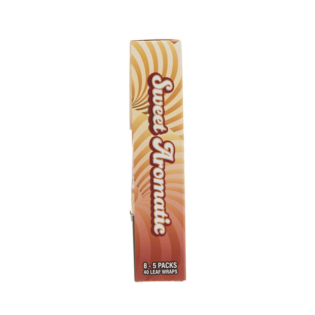 Side profile of LooseLeaf Sweet Aromatic Wraps box, highlighting premium craftsmanship and smooth-smoking design.