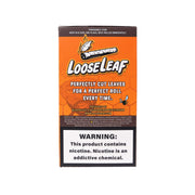 Back panel of LooseLeaf Reserve Wraps box with tagline “Perfectly cut leaves for a perfect roll every time” and Desto Dubb co-branding.