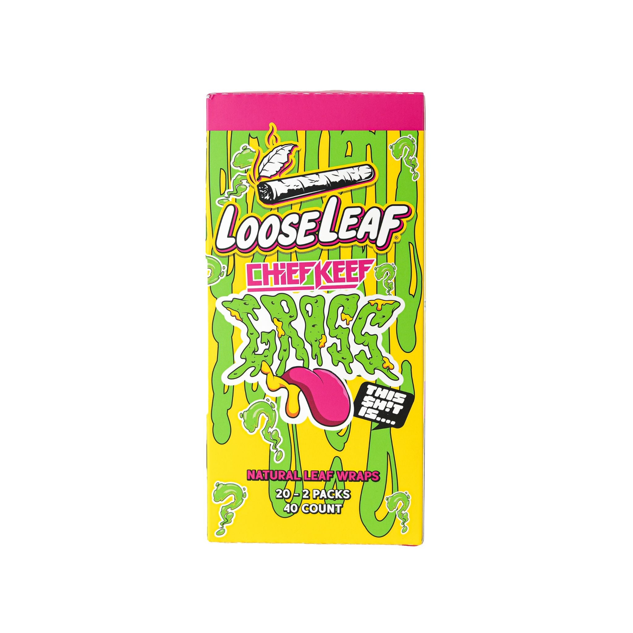 LooseLeaf x Chief Keef Gross Wraps – Side Packaging with Logo and Flavor Details
