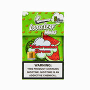 Front of Watermelon Dream Minis 5-pack by LooseLeaf, featuring bold green packaging with watermelon slices and nicotine warning.